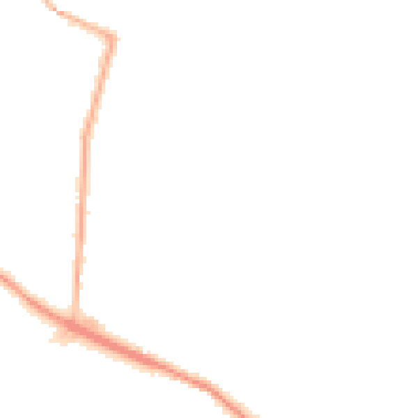 Night-time road noise heatmap for L35 7NN