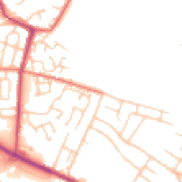 Daytime road noise heatmap for L35 7NP