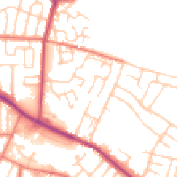 Daytime road noise heatmap for L35 7NW