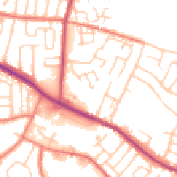 Daytime road noise heatmap for L35 7NZ