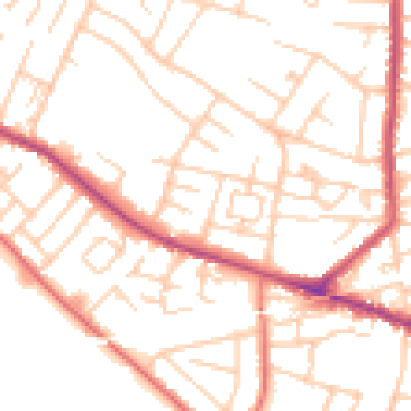 Daytime road noise heatmap for L35 8LJ