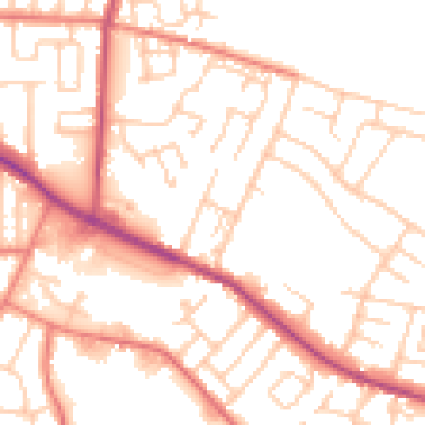 Daytime road noise heatmap for L35 8LY