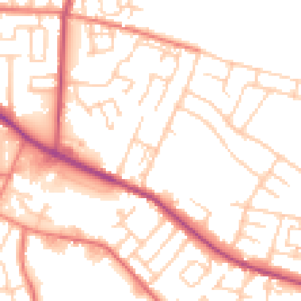 Daytime road noise heatmap for L35 8LZ