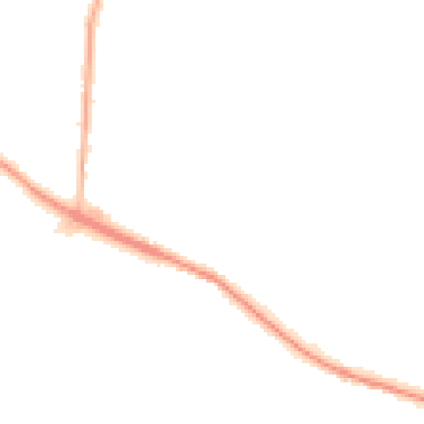 Night-time road noise heatmap for L35 8LZ