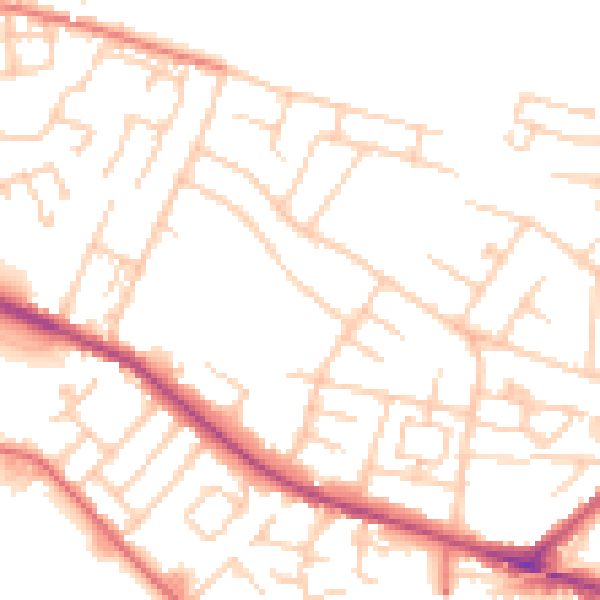 Daytime road noise heatmap for L35 8NE