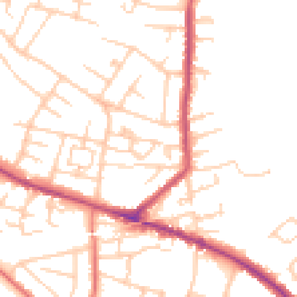 Daytime road noise heatmap for L35 8NR