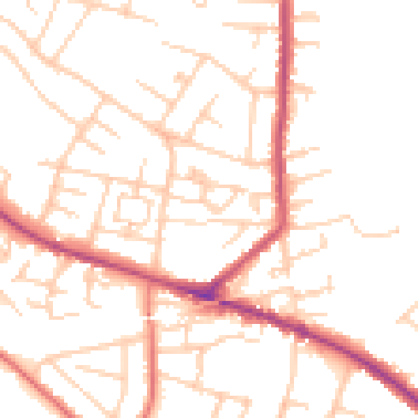 Daytime road noise heatmap for L35 8QJ