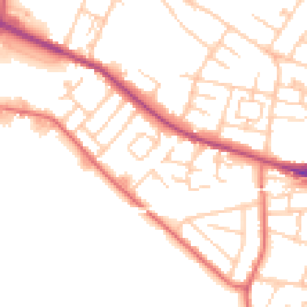 Daytime road noise heatmap for L35 9AB