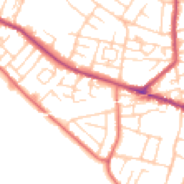Daytime road noise heatmap for L35 9JG