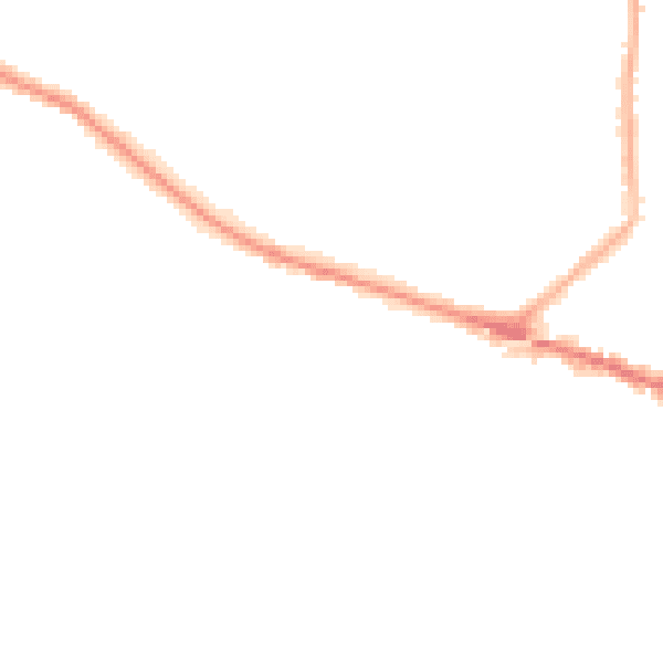 Night-time road noise heatmap for L35 9JG