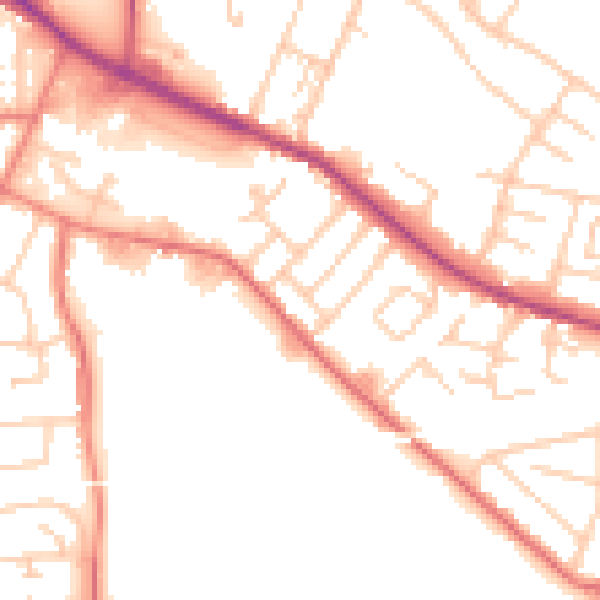 Daytime road noise heatmap for L35 9JJ