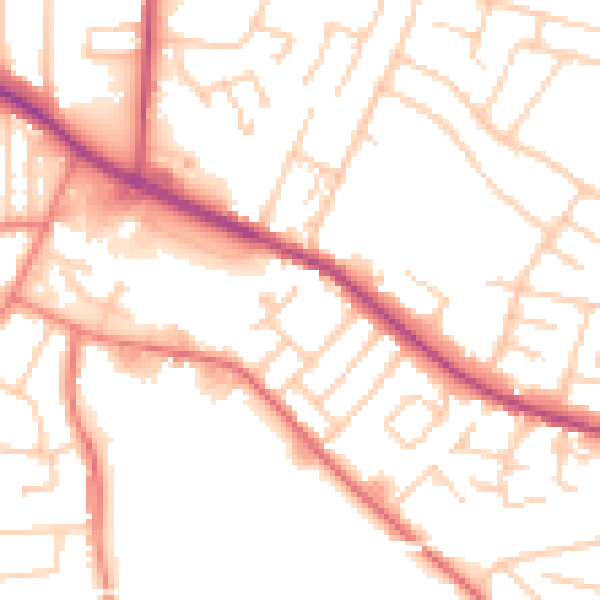 Daytime road noise heatmap for L35 9JL