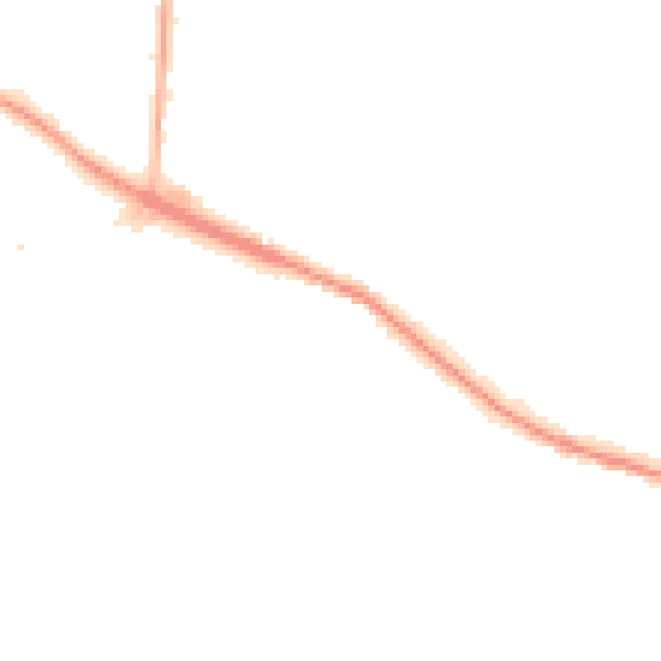 Night-time road noise heatmap for L35 9JL