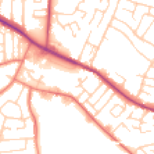 Daytime road noise heatmap for L35 9JP