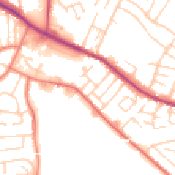 Daytime road noise heatmap for L35 9JR