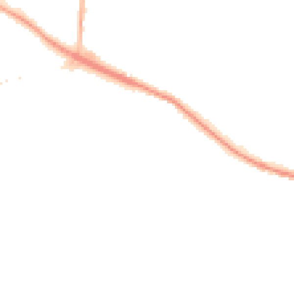 Night-time road noise heatmap for L35 9JR