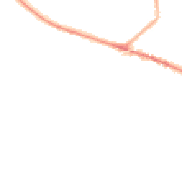 Night-time road noise heatmap for L35 9LB