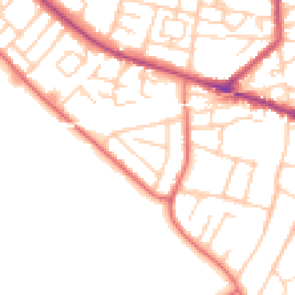 Daytime road noise heatmap for L35 9LD