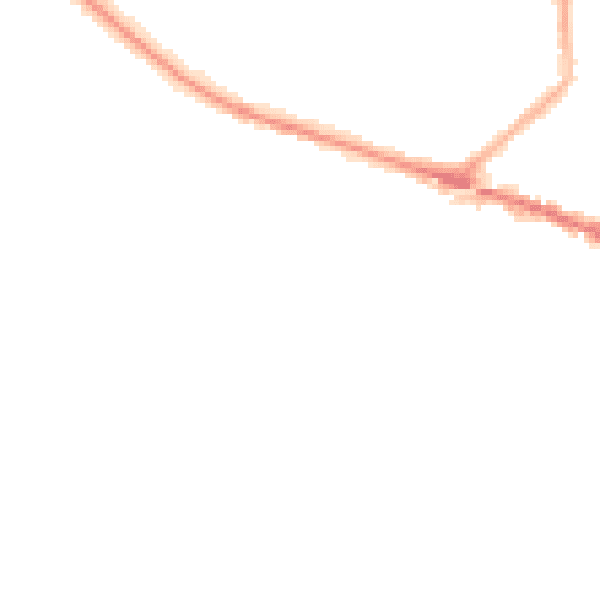Night-time road noise heatmap for L35 9LD