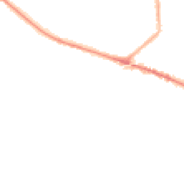 Night-time road noise heatmap for L35 9LE