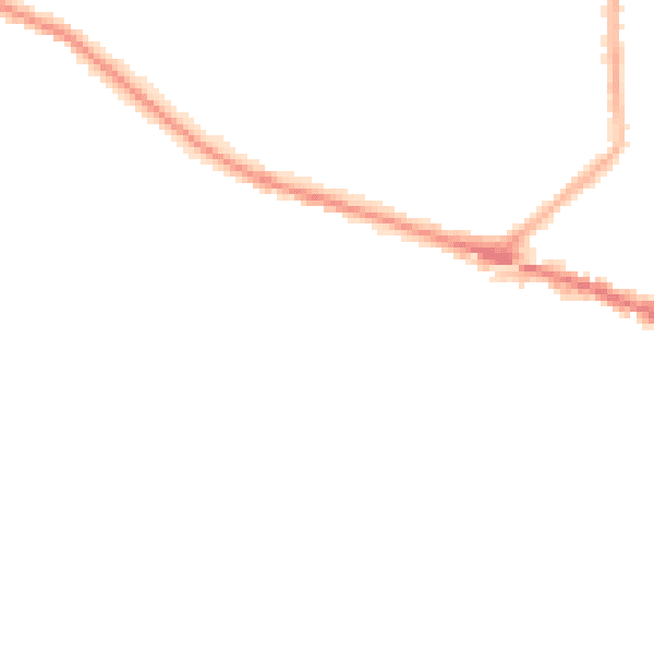 Night-time road noise heatmap for L35 9LG
