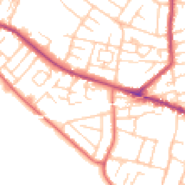 Daytime road noise heatmap for L35 9LS