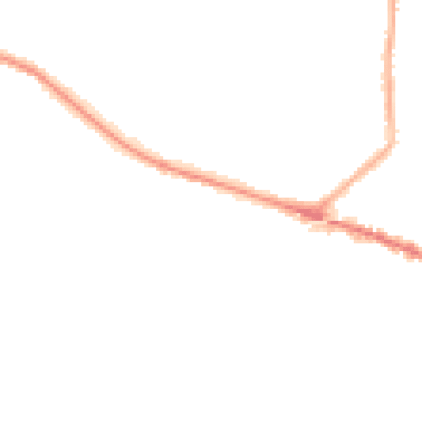 Night-time road noise heatmap for L35 9LS