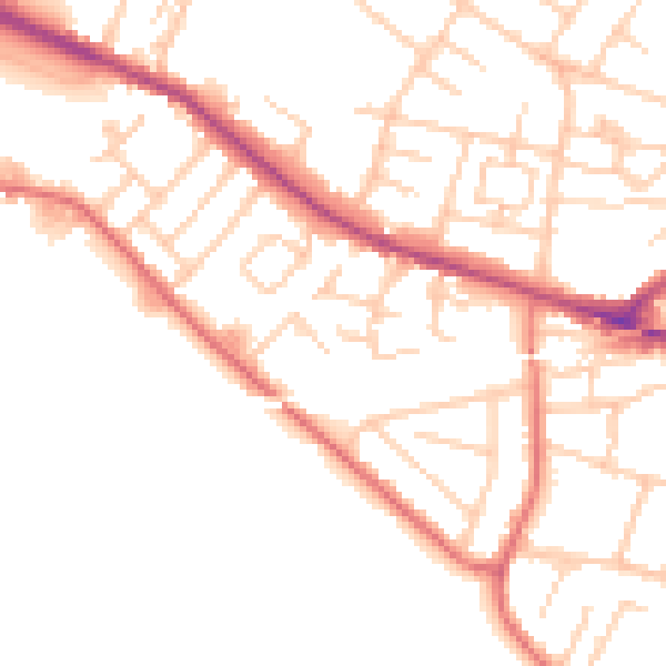 Daytime road noise heatmap for L35 9LU
