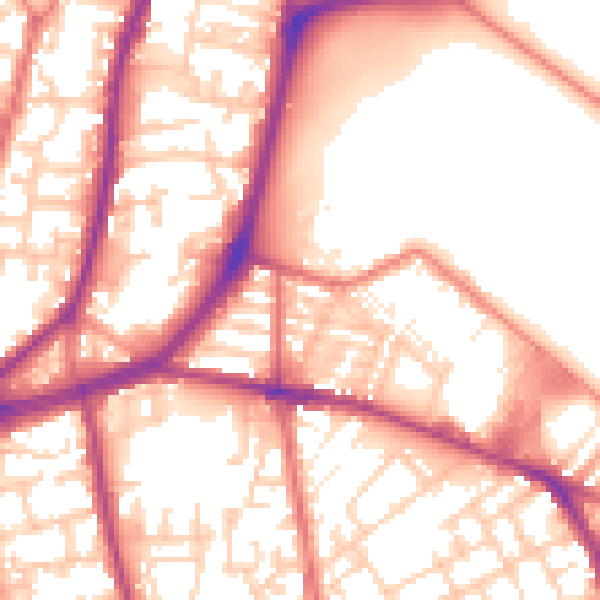 Daytime road noise heatmap for L4 0RA