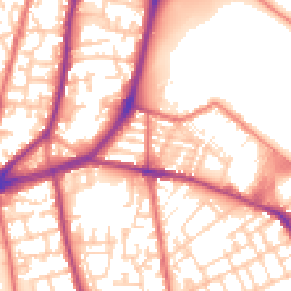Daytime road noise heatmap for L4 0RN