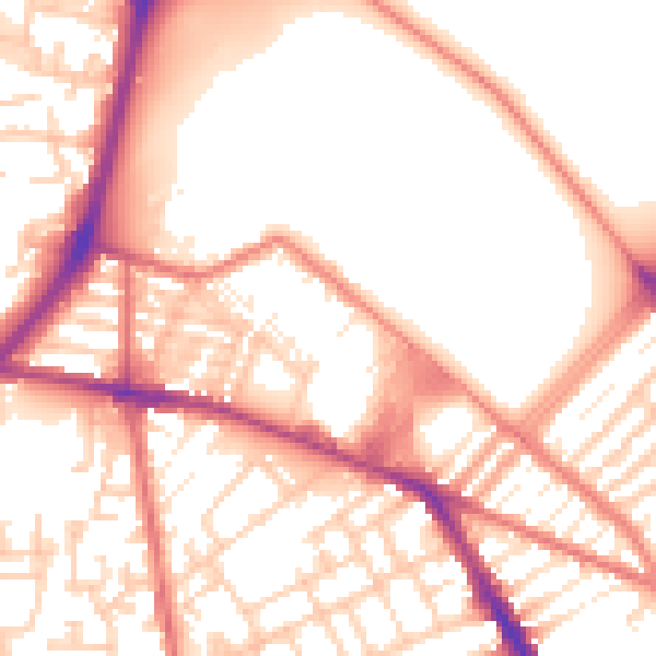 Daytime road noise heatmap for L4 0RP