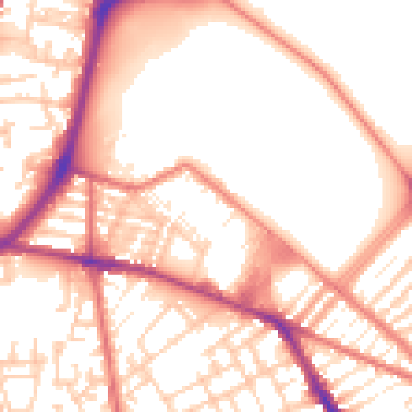 Daytime road noise heatmap for L4 0RR
