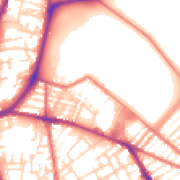 Daytime road noise heatmap for L4 0RS
