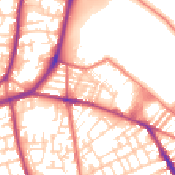 Daytime road noise heatmap for L4 0SA