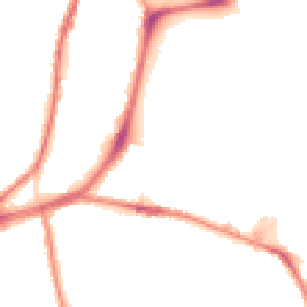 Night-time road noise heatmap for L4 0TD