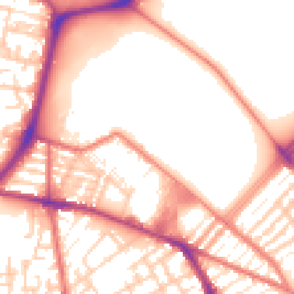 Daytime road noise heatmap for L4 0TF