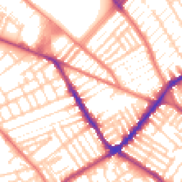 Daytime road noise heatmap for L4 0UD
