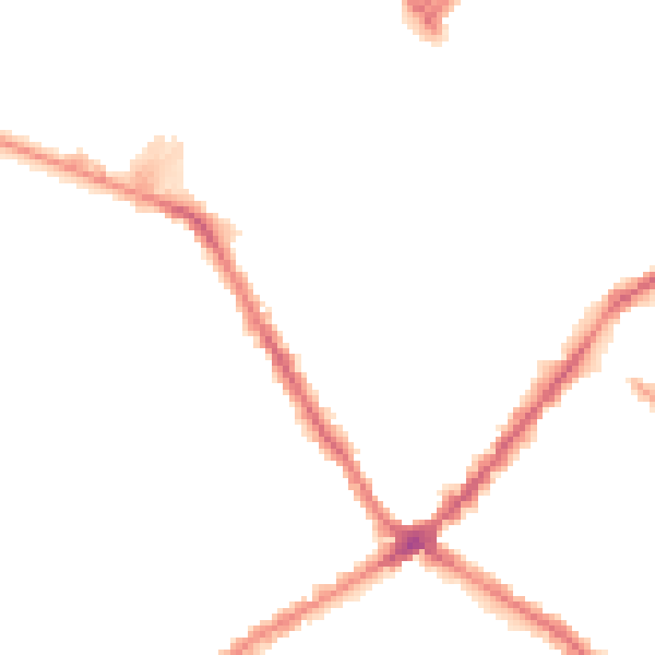 Night-time road noise heatmap for L4 0UD