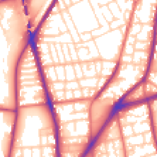 Daytime road noise heatmap for L4 1AB