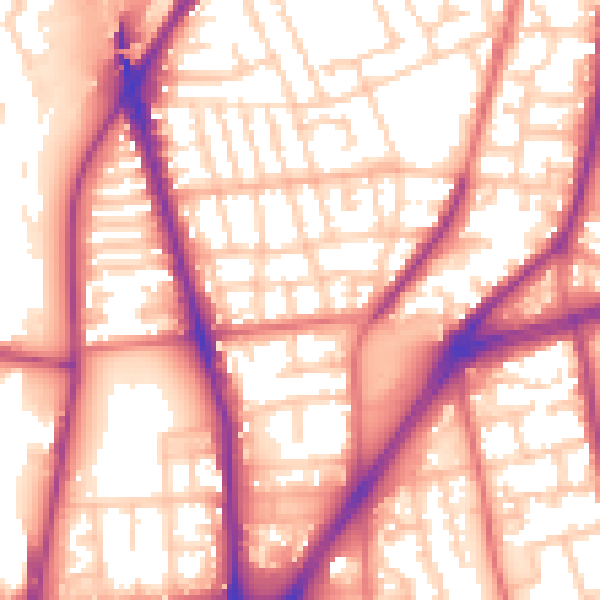 Daytime road noise heatmap for L4 1AF