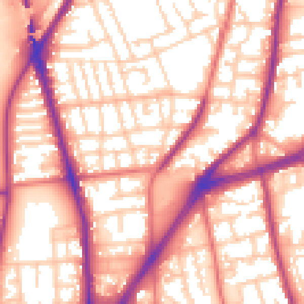 Daytime road noise heatmap for L4 1AG