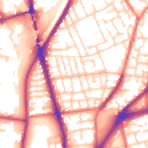 Daytime road noise heatmap for L4 1QH