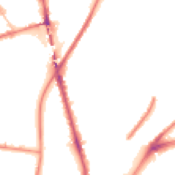 Night-time road noise heatmap for L4 1RJ