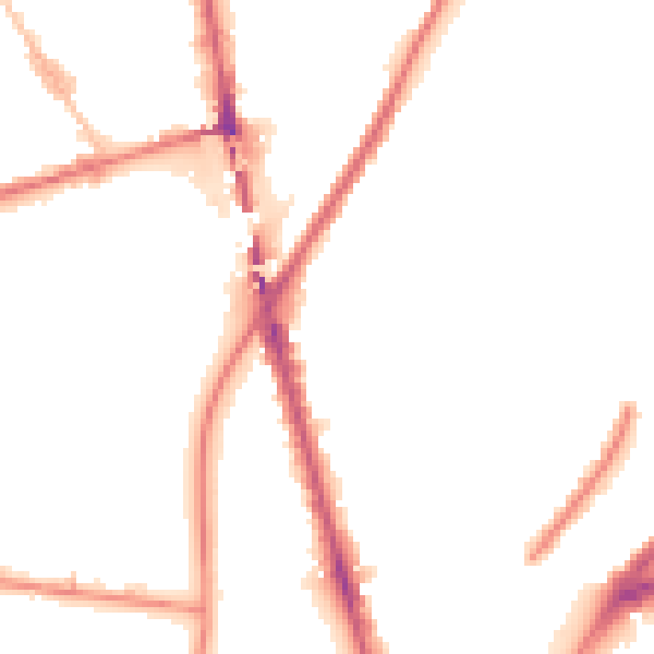 Night-time road noise heatmap for L4 1RQ