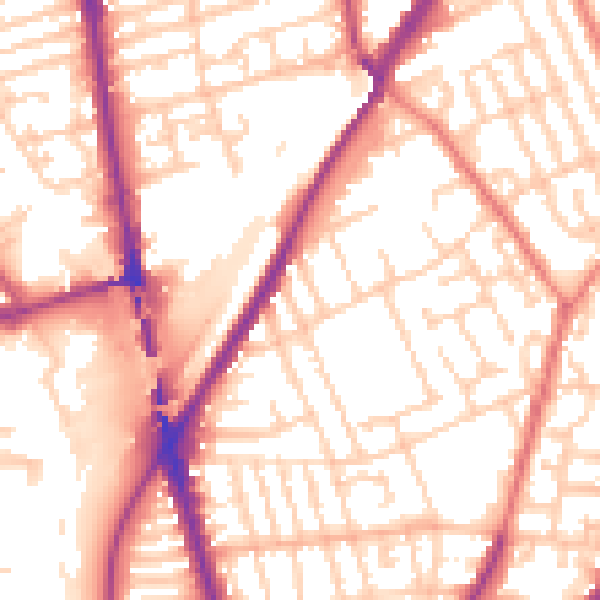 Daytime road noise heatmap for L4 1UH