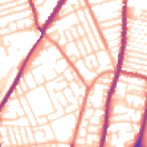 Daytime road noise heatmap for L4 1XS