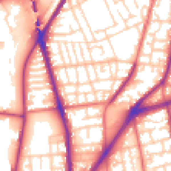 Daytime road noise heatmap for L4 1YG