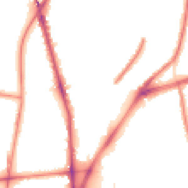 Night-time road noise heatmap for L4 1YQ