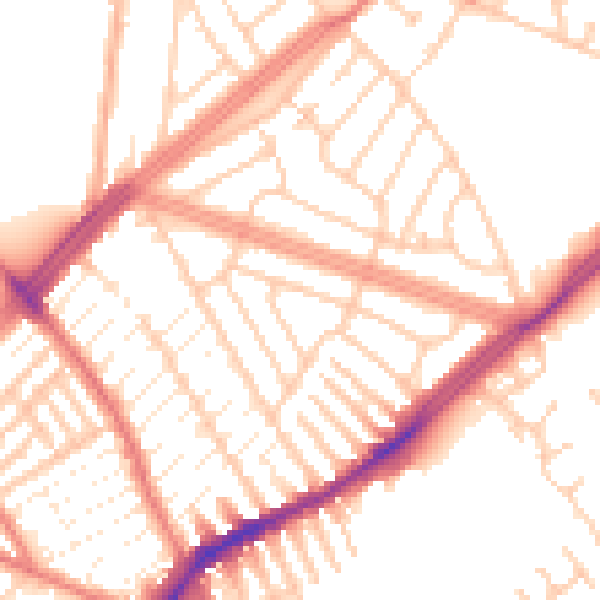 Daytime road noise heatmap for L4 2PA
