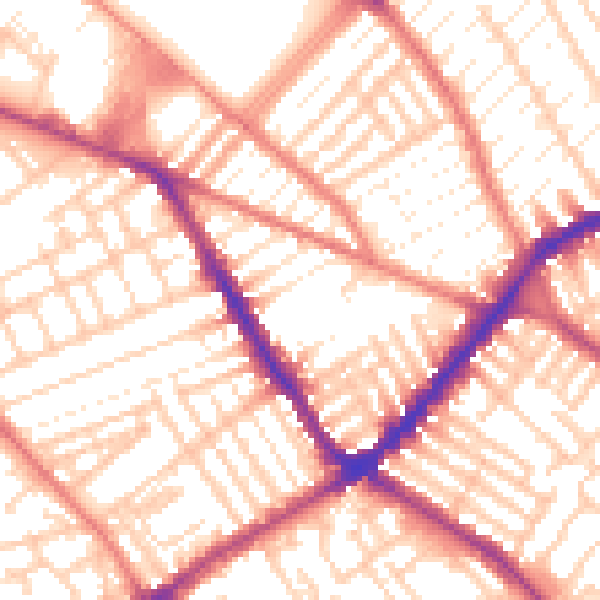 Daytime road noise heatmap for L4 2QG